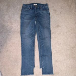Tory Burch Jeans Raw Hem Size 27 Straight Leg